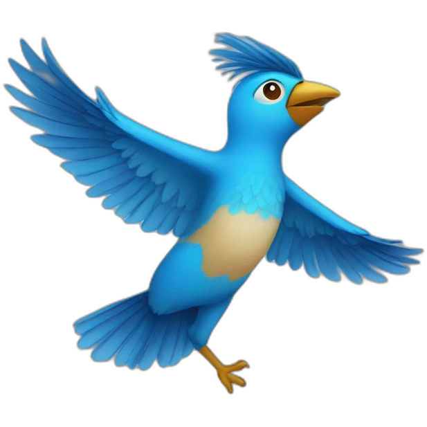 Bird-blue-dance emoji