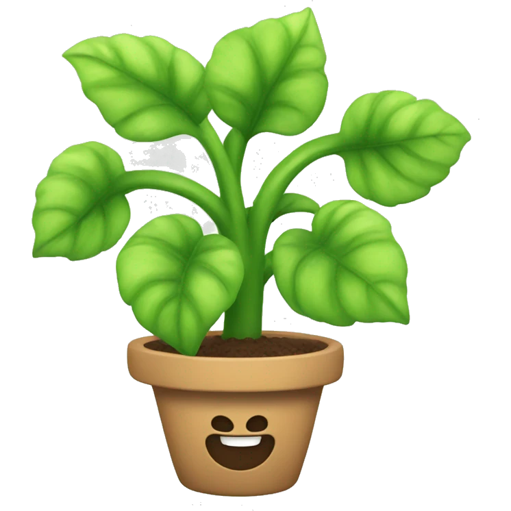 Happy cartoon plant emoji