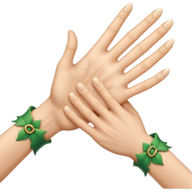 Make a elf-clasping handshake emoji in the style of the usual emoji of a handshake emoji