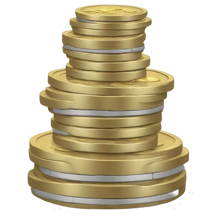 a stack of britishcoins emoji