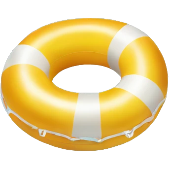 inflatable floating ring on pool emoji