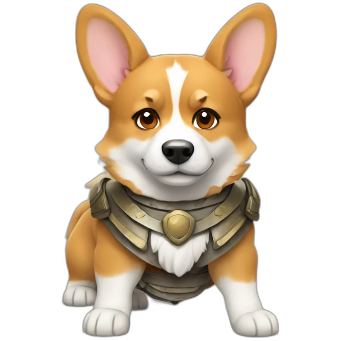 warrior corgi emoji