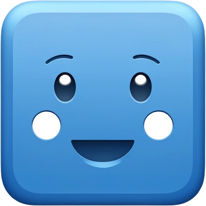blue square with white letters HIS emoji