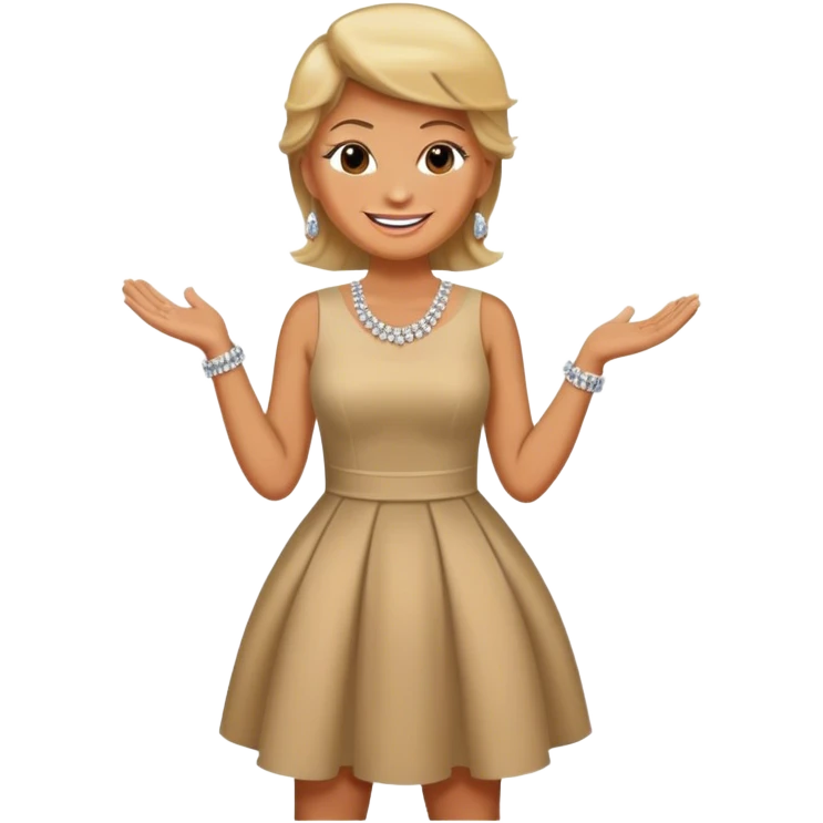 Donald trump in a dress emoji