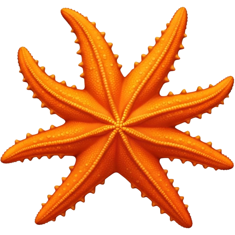 Orange sea star with five arms emoji