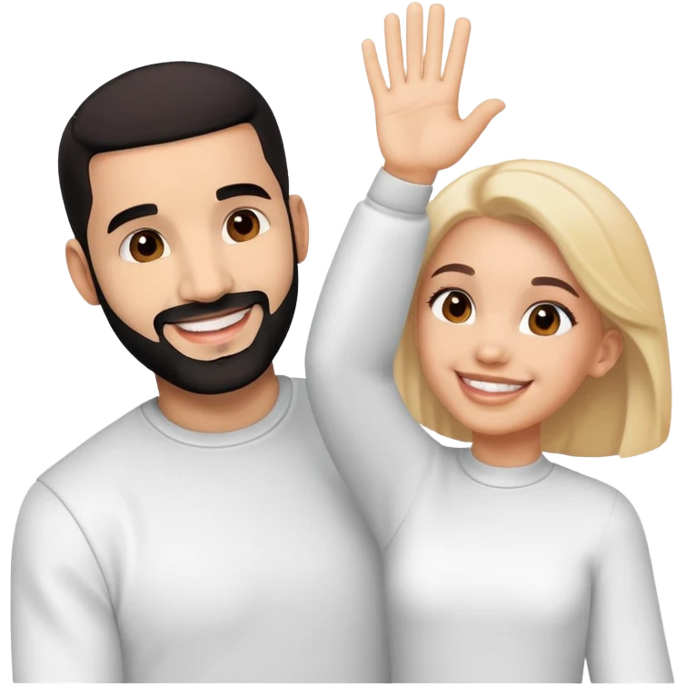 Drake giving a random person a high five  emoji