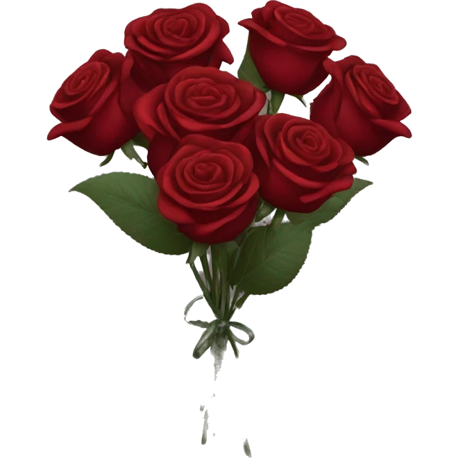 Bouquet of dark red roses emoji