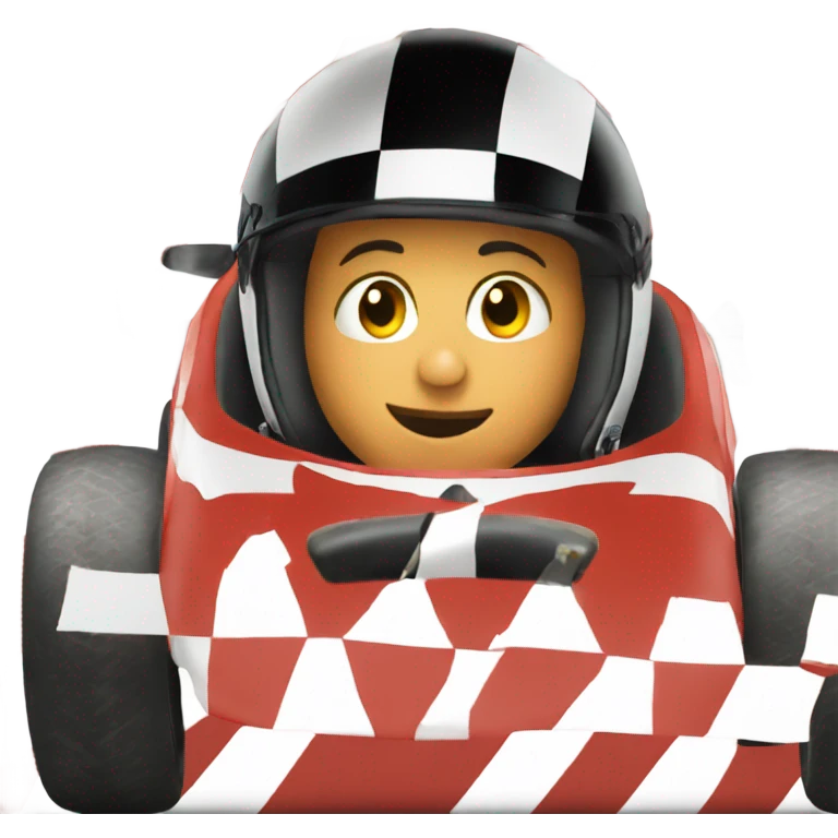 someone driving a race car  emoji
