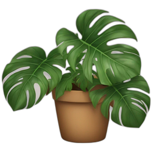 monstera plant in pot emoji