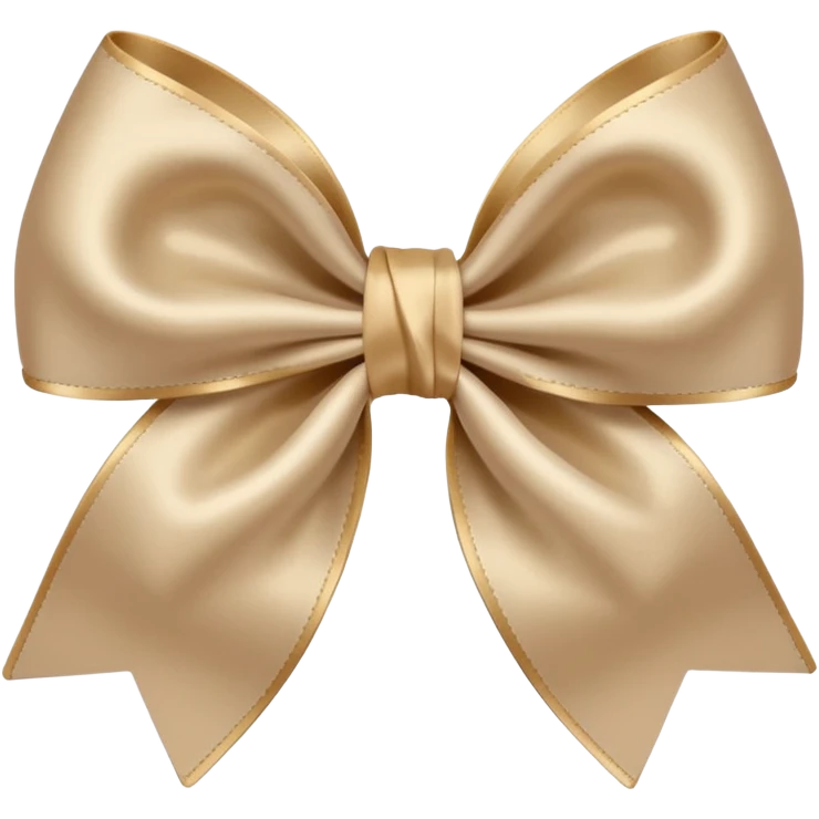 un noeud à cheveux beige emoji