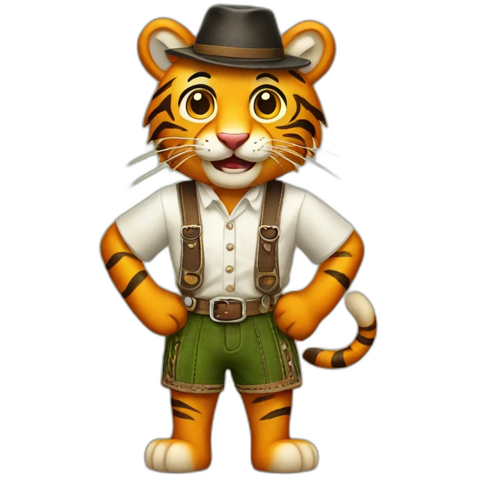 Lederhosen Tiger emoji