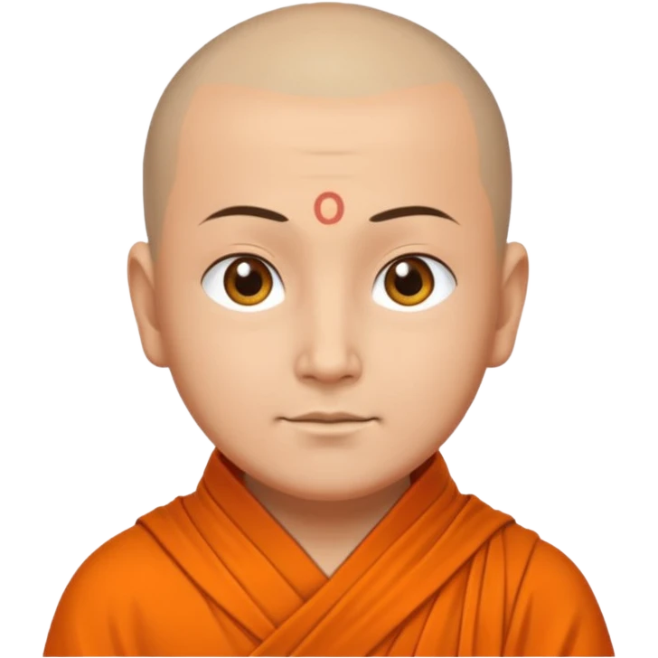 buddhist monk with orange shawl emoji