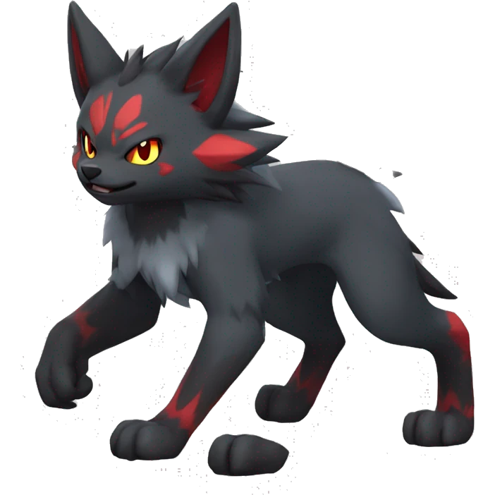 Litten-Zoroark-Mightyena-Zorua full body emoji