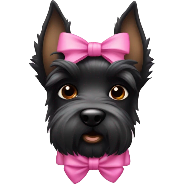Scottie with a pink bow emoji