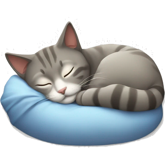 Cat sleeping emoji