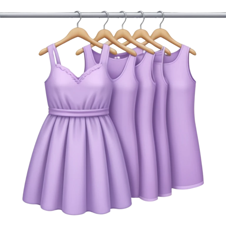 Pale Purple Rack of feminine clothes emoji