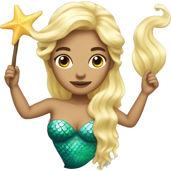 Create me a blonde mermaid  emoji