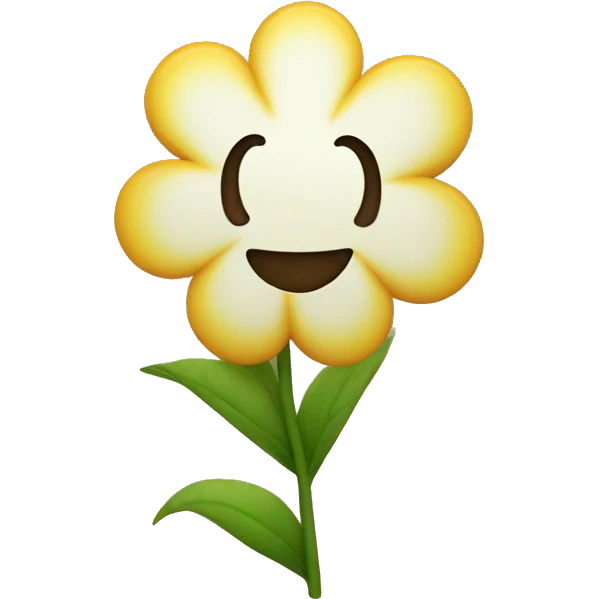 Smile flower emoji