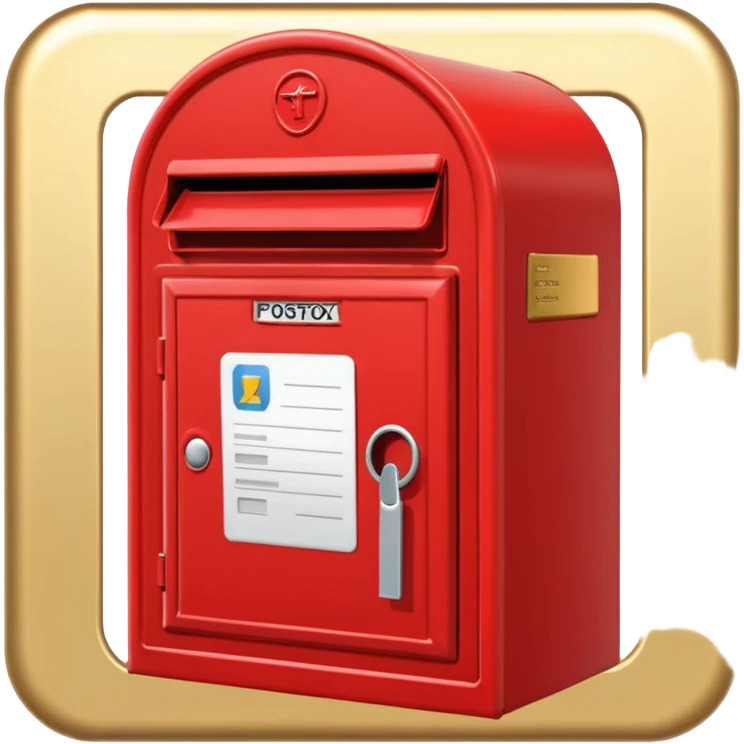 red postbox with a letter being inserted emoji
