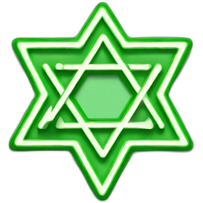 Green Magen david emoji