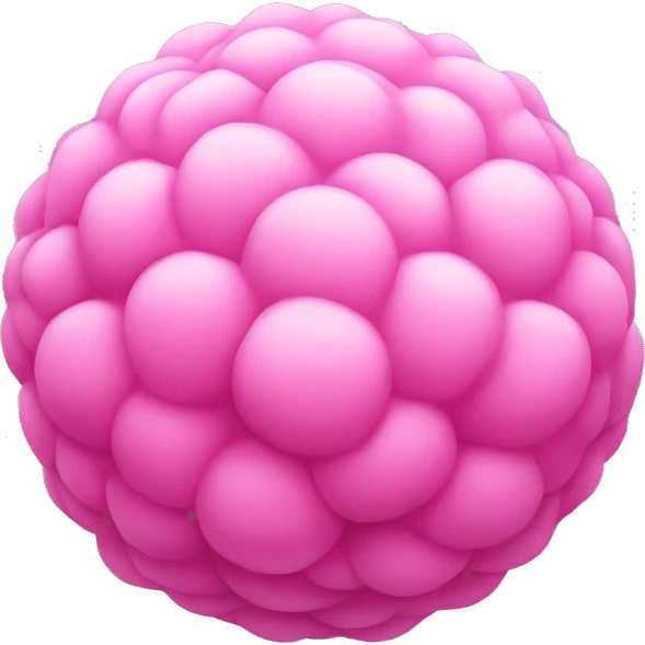 Pink puffy ball emoji