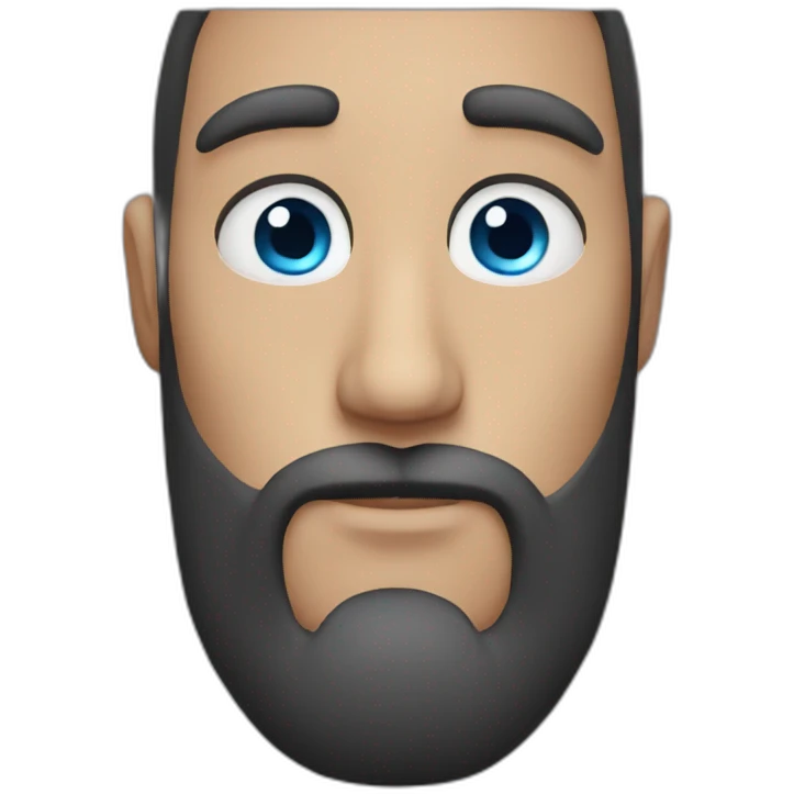 short beard blue eyes emoji
