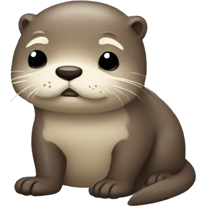 create a sad otter out of a blande  emoji