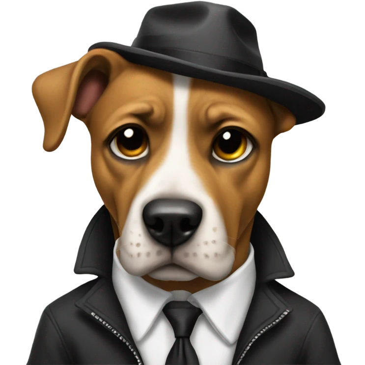 Gangster dog emoji