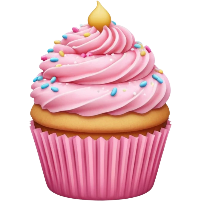 Cupcake with pink icing emoji