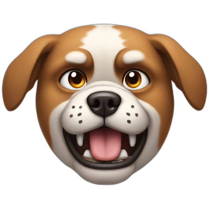 Dog angry look emoji