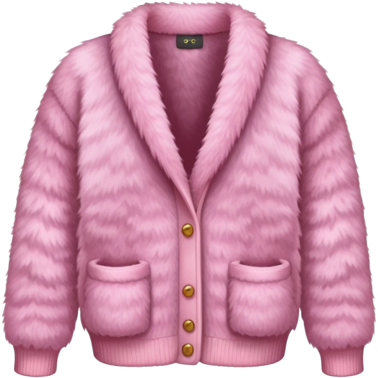 A pink furry cardigan  emoji