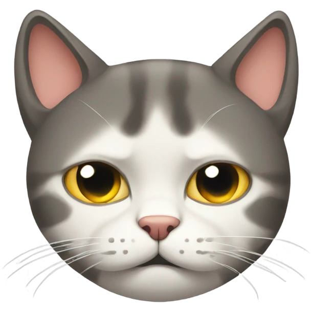 lazy and sad cat emoji