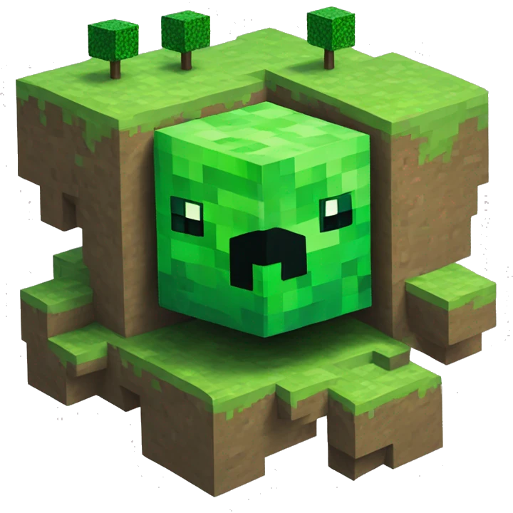 Minecraft creeper planet emoji