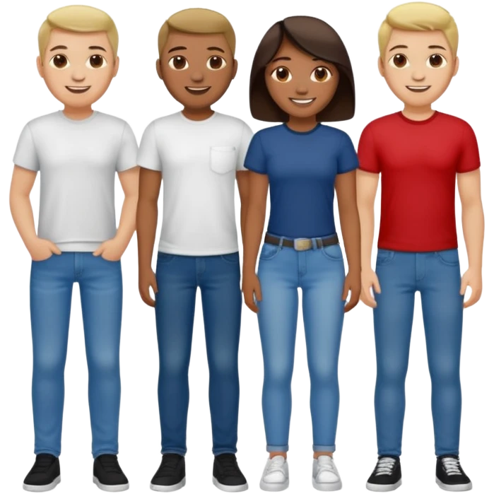 team of a company, dressed casually emoji