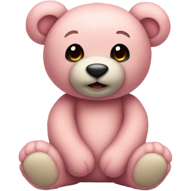 Pink teddy bear emoji