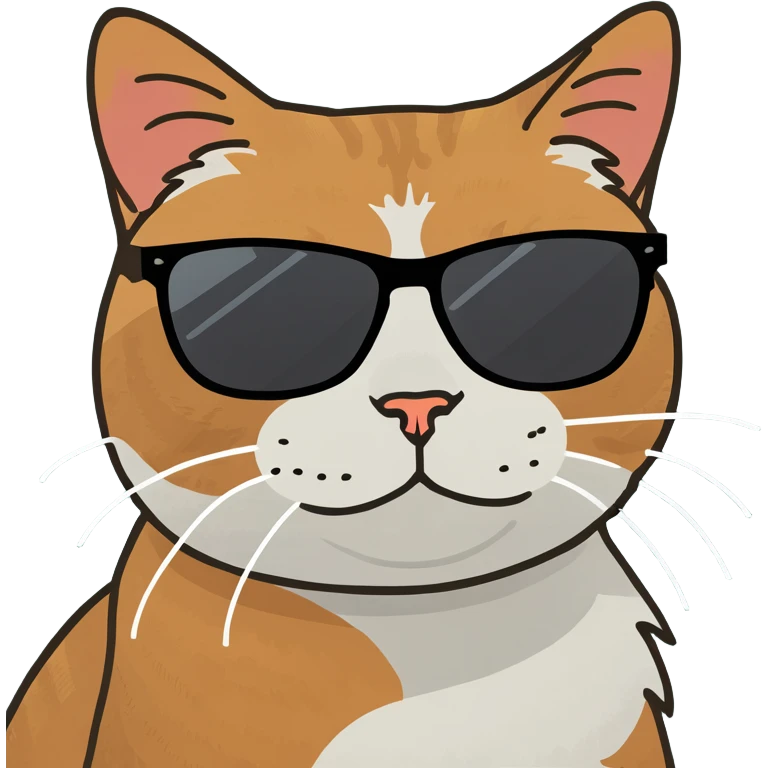 Cat with sunglasses emoji