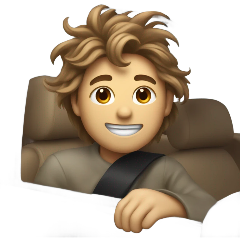 somebody sticking head out the car window emoji
