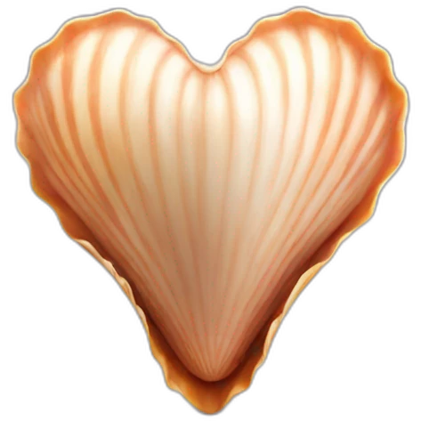 love shaped  shell  emoji
