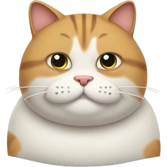 Fat cat with a belly emoji