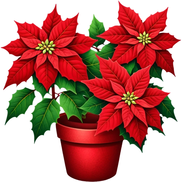 Red poinsettia  emoji