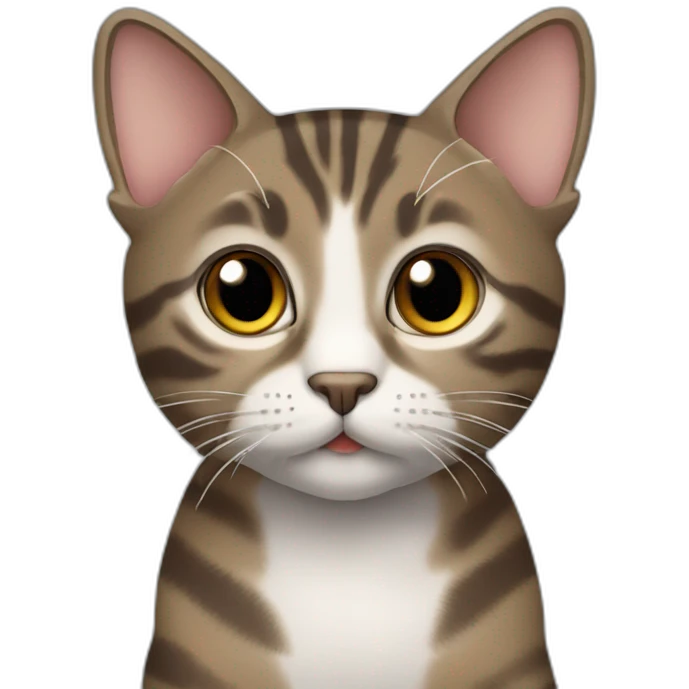 brown and gray tabby cat emoji