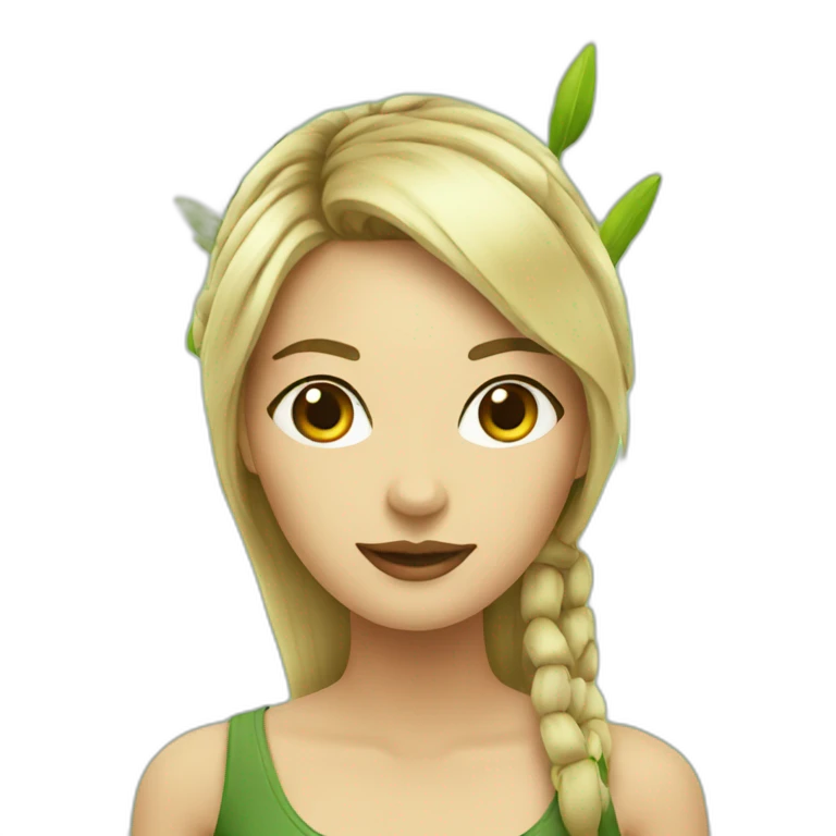 Femme avec bambou emoji