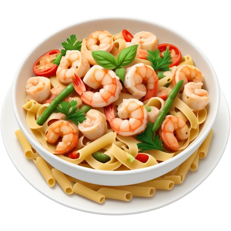 Cajun shrimp and chicken pasta  emoji