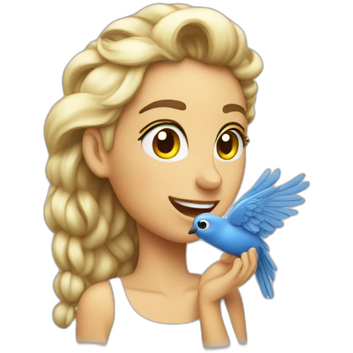 Oiseau avec shampoing emoji