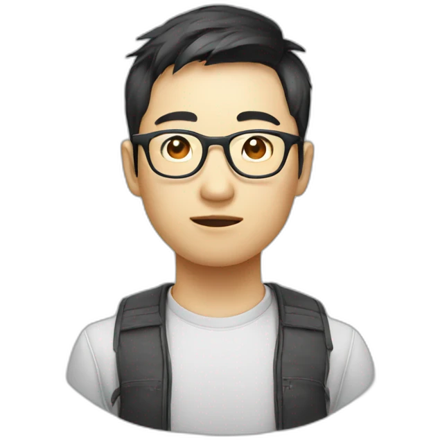 Korean web developer with glasses emoji