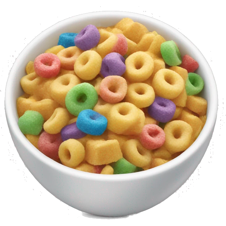 bowl of rainbow cereal emoji