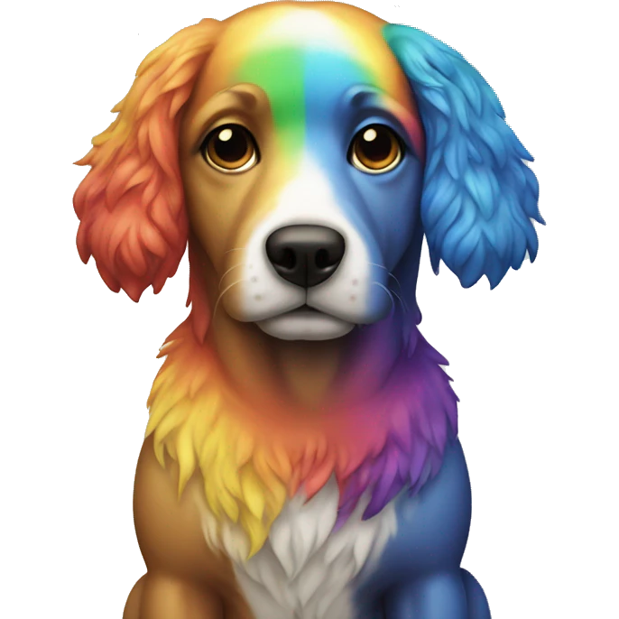 Rainbow dog emoji