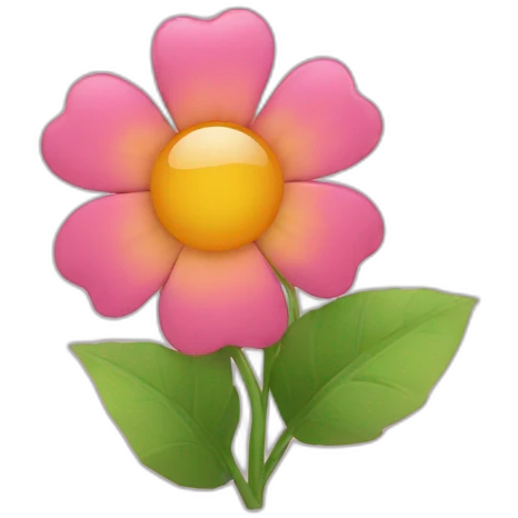 Good morning with flowers emoji