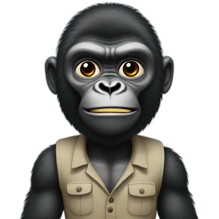 no gorilla saying no emoji