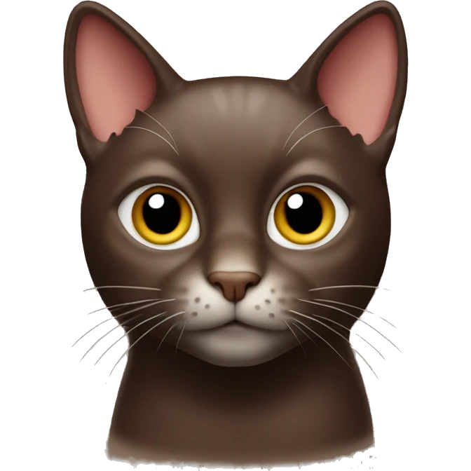 York Chocolate cat,half body emoji
